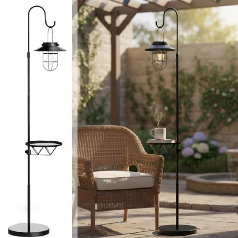 Outdoor Lighting Waterproof - Солнечный напольный светильник со столиком, 60-дюймовый