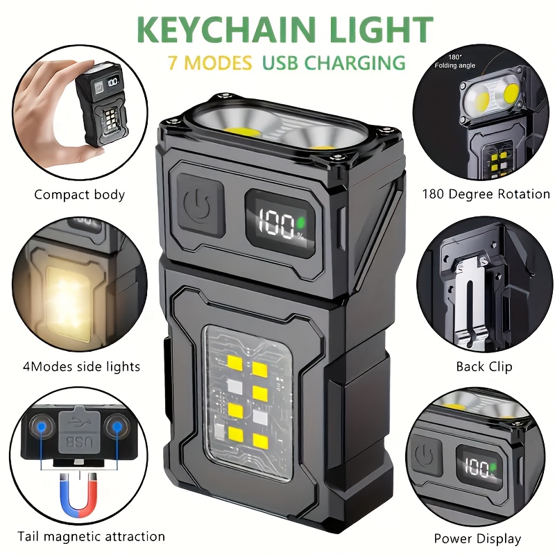 Outdoor Lighting Junction Box - Мини перезаряжаемый светодиодный карманный фонарик, портативный