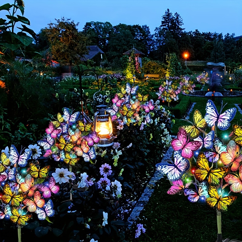 Outdoor Lighting Xmas - Солнечные светодиодные садовые фонари-бабочки, водонепроницаемые красочные