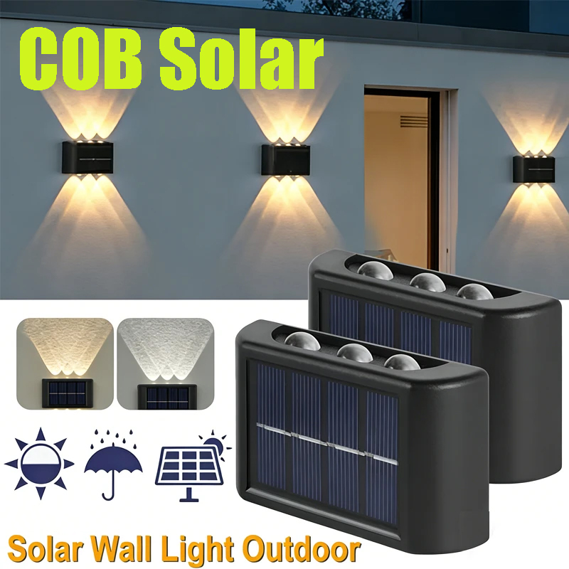 Outdoor Lighting Waterproof - Солнечный настенный светильник COB, уличный, водонепроницаемый,