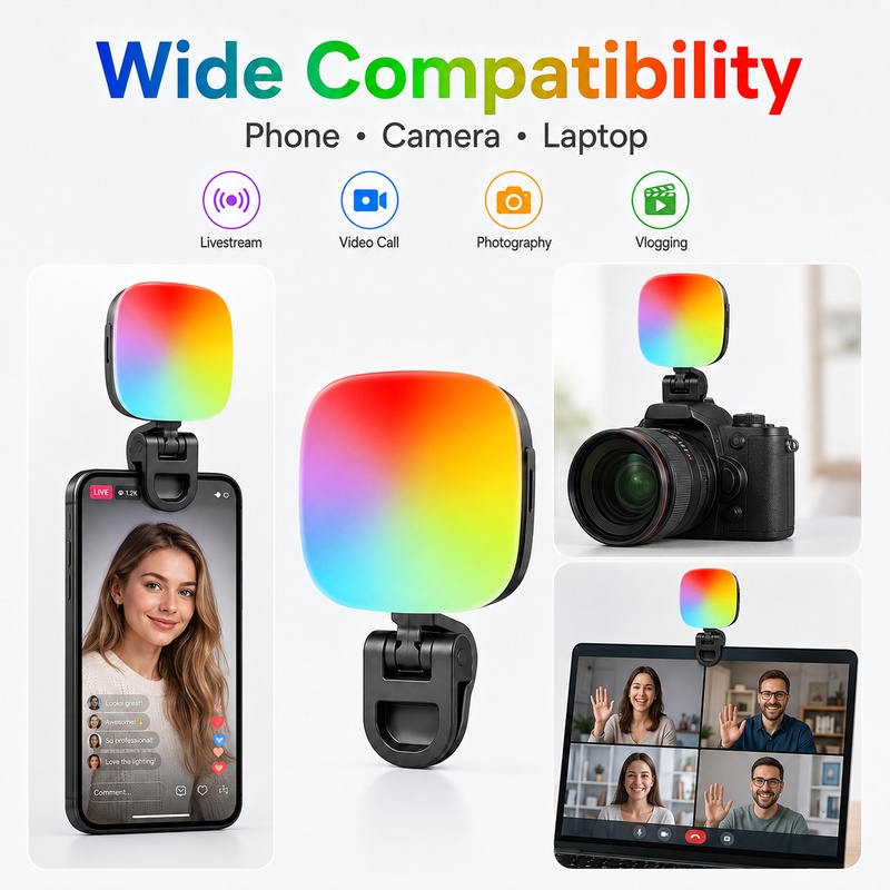Outdoor Lighting Video - Портативный RGB LED-осветитель для фотосъемки, карманный