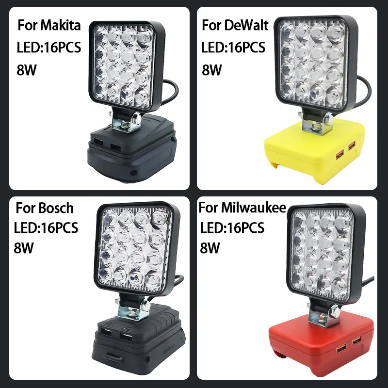 Outdoor Lighting Milwaukee - Светодиодный светильник для Dewalt, Milwaukee, Makita,