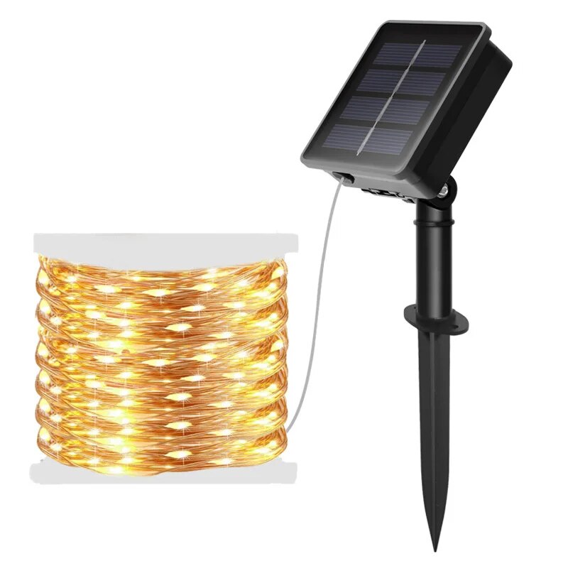 Outdoor Lighting No Wiring - 100 LED Солнечная Фея Водонепроницаемая медная