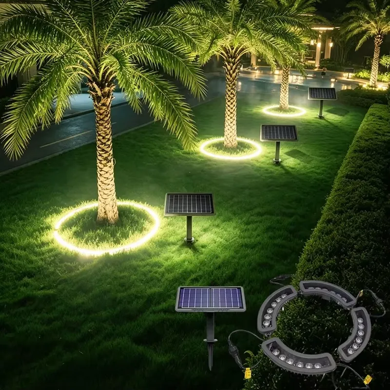 Outdoor Lighting On Trees - Солнечный светодиодный светильник-кольцо для деревьев 24