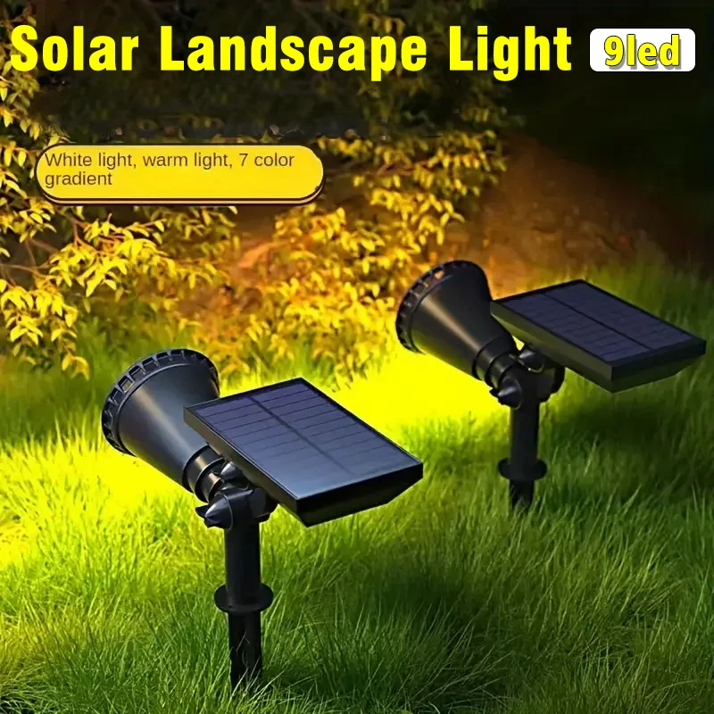 Outdoor Lighting On Trees - Солнечный светодиодный прожектор, 9-светодиодный уличный ландшафтный