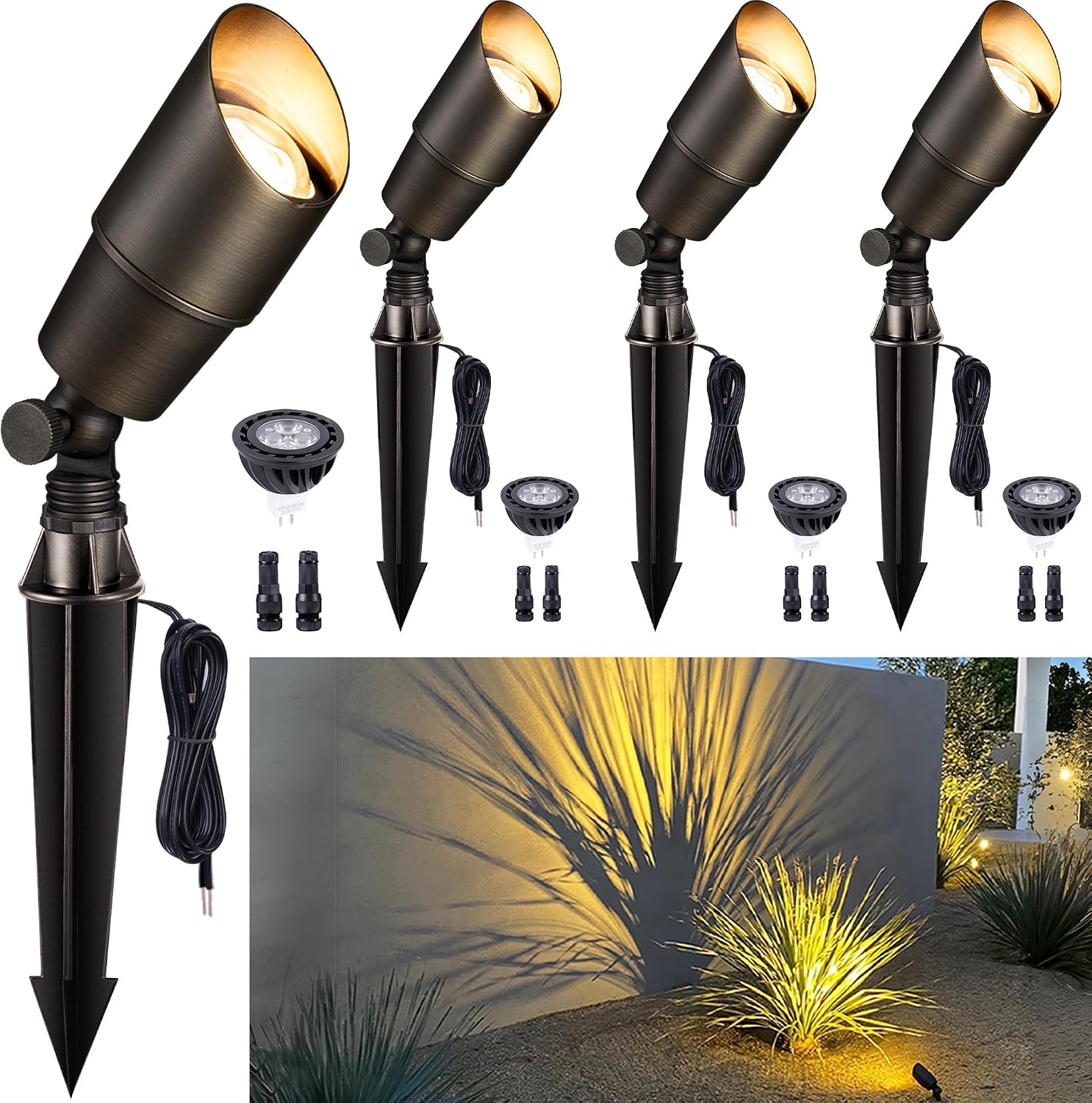 Outdoor Lighting Low Voltage - Латунные ландшафтные светильники для улицы, низковольтные