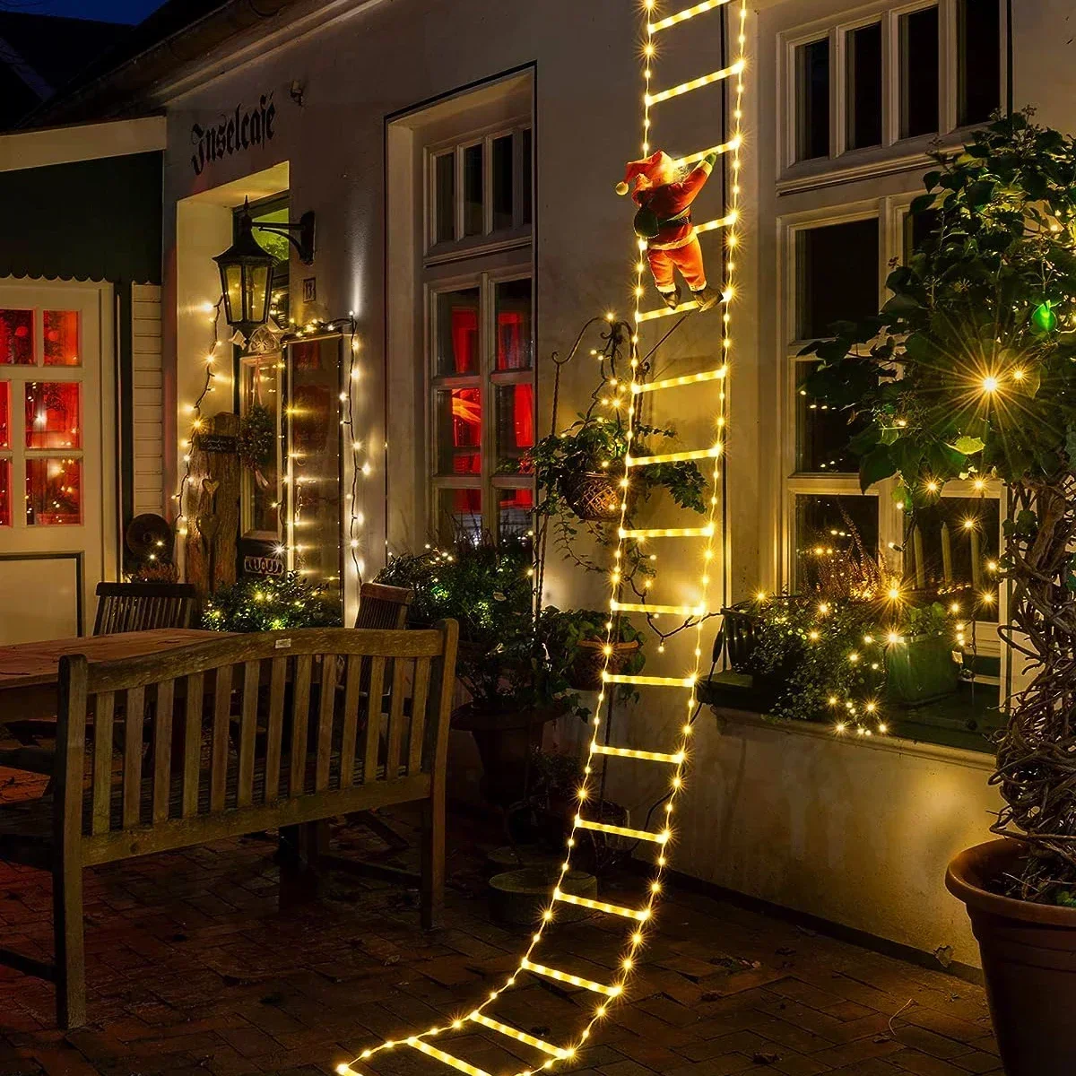 Светодиодный лестница для Деда – обзор и цена Outdoor Lighting Xmas