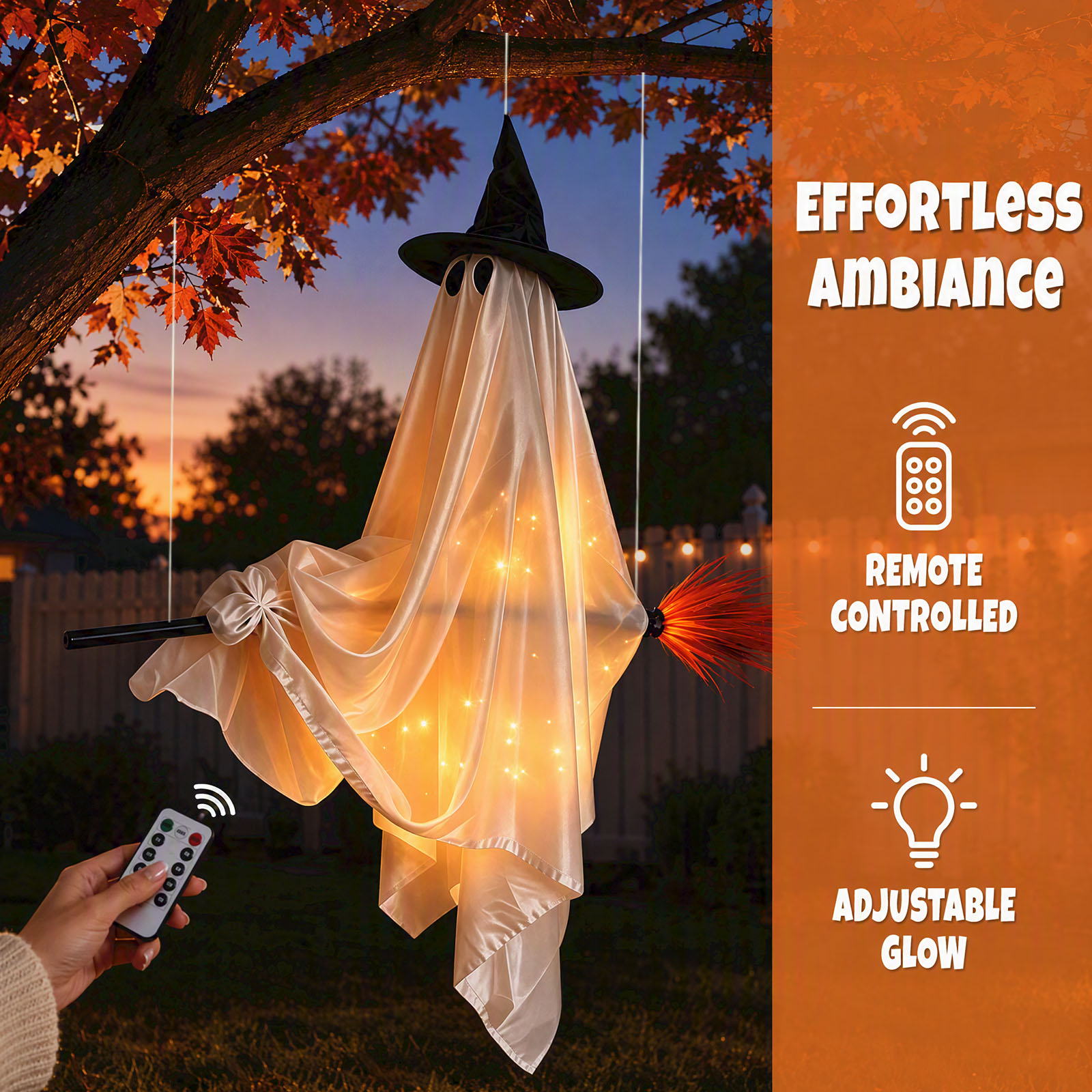 Светящийся призрак на качелях  – обзор и цена Outdoor Lighting On Trees