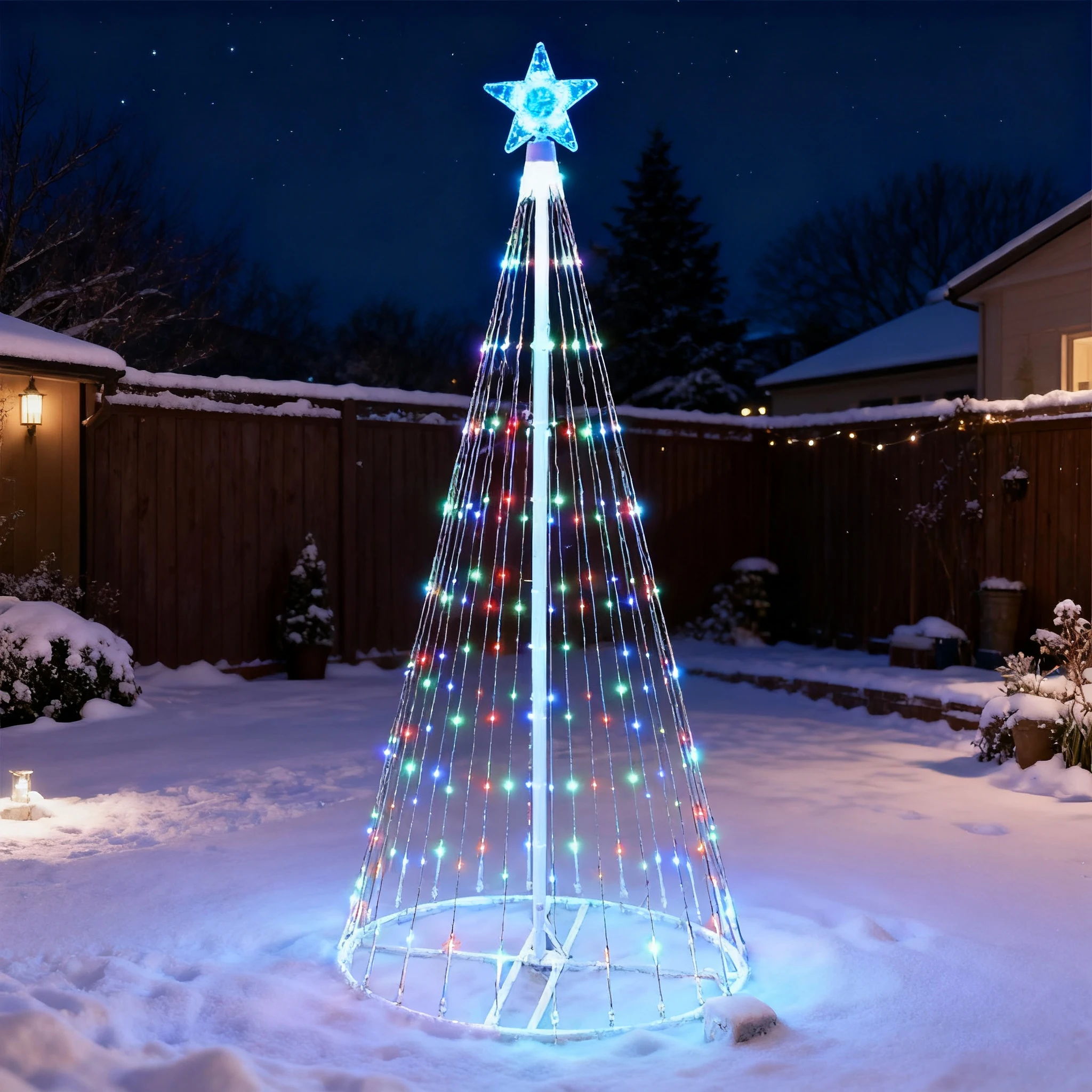 Светодиодные гирлянды с водопа – обзор и цена Outdoor Lighting Xmas