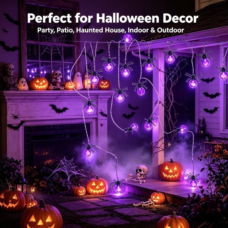 Светодиодные гирлянды-пауки на – обзор и цена Outdoor Lighting And Decor