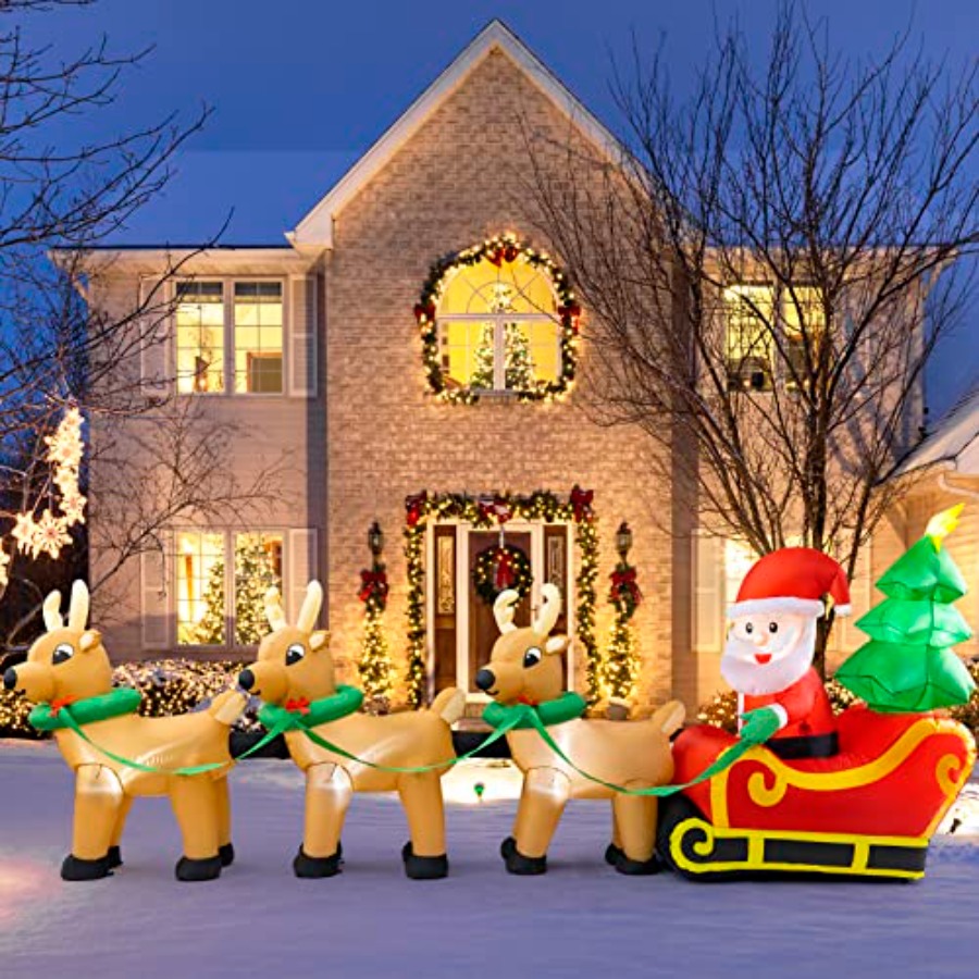 Уличные рождественские надувны – обзор и цена Outdoor Lighting On Trees