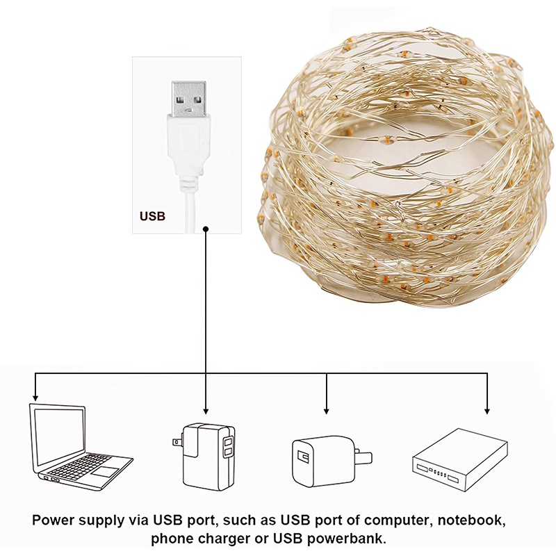 Светодиодные гирлянды из медно – обзор и цена Outdoor Lighting No Wiring