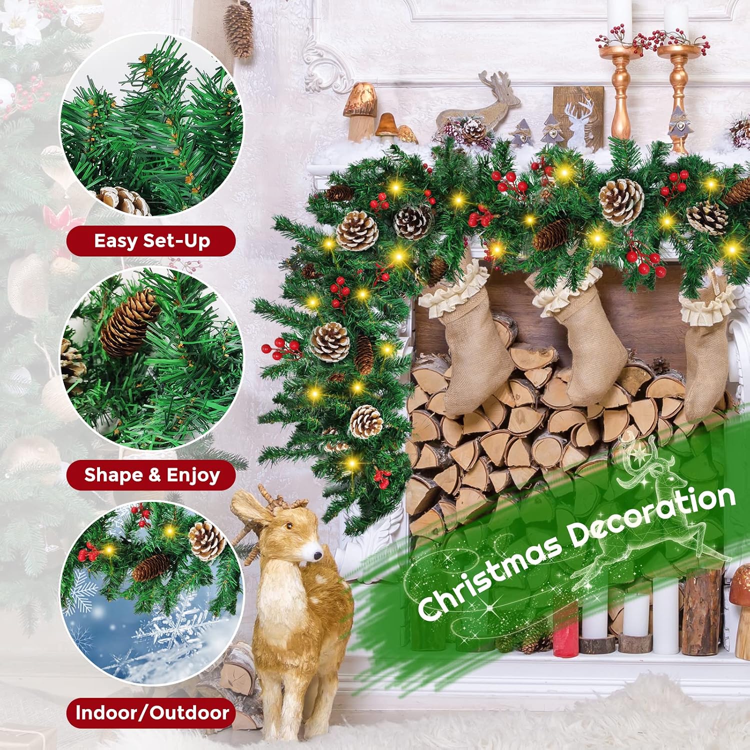 Рождественская гирлянда длиной – обзор и цена Outdoor Lighting Xmas