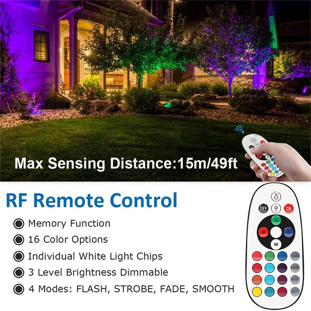 RGBW Ландшафтное освещение 10  – обзор и цена Outdoor Lighting Waterproof
