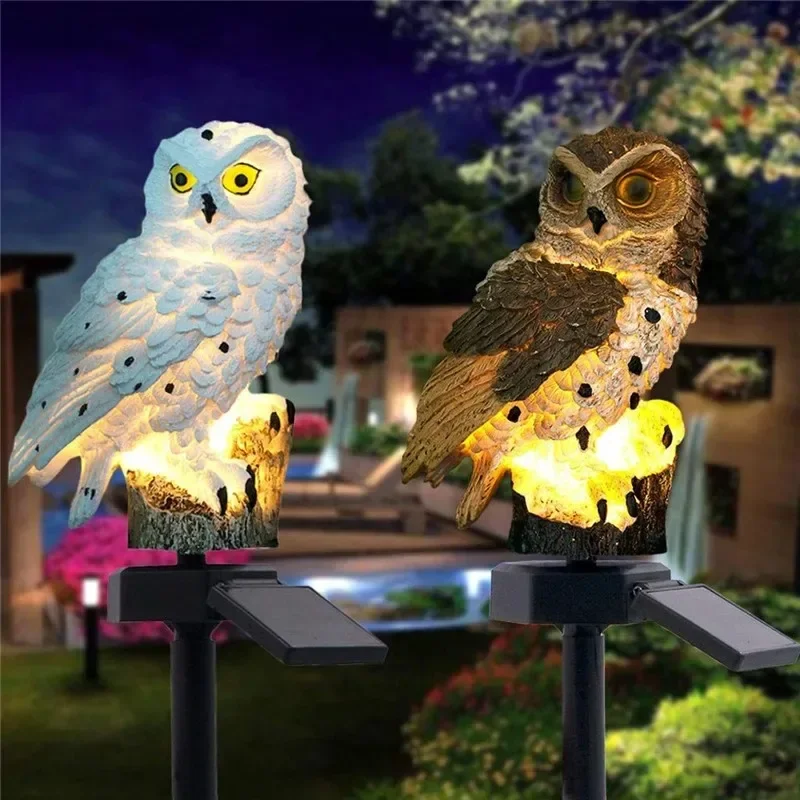 Солнечная статуэтка совы с LED – обзор и цена Outdoor Lighting Patio