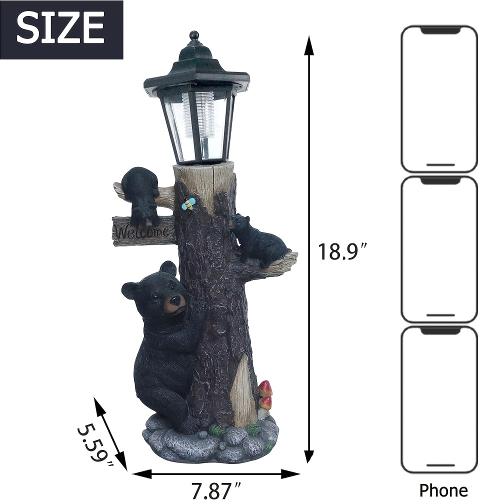 Статуя черного медведя с приве – обзор и цена Outdoor Lighting On Trees