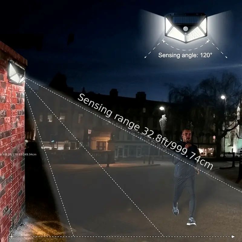 100-светодиодный уличный солне – обзор и цена Outdoor Lighting Waterproof