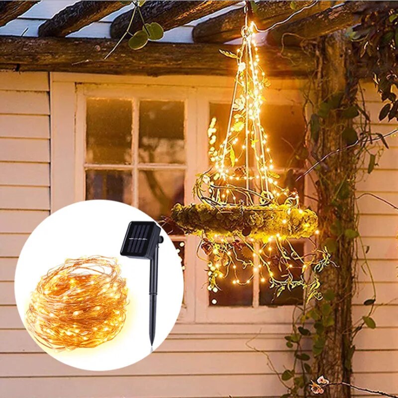 100 LED Солнечная Фея Водонепр – обзор и цена Outdoor Lighting No Wiring