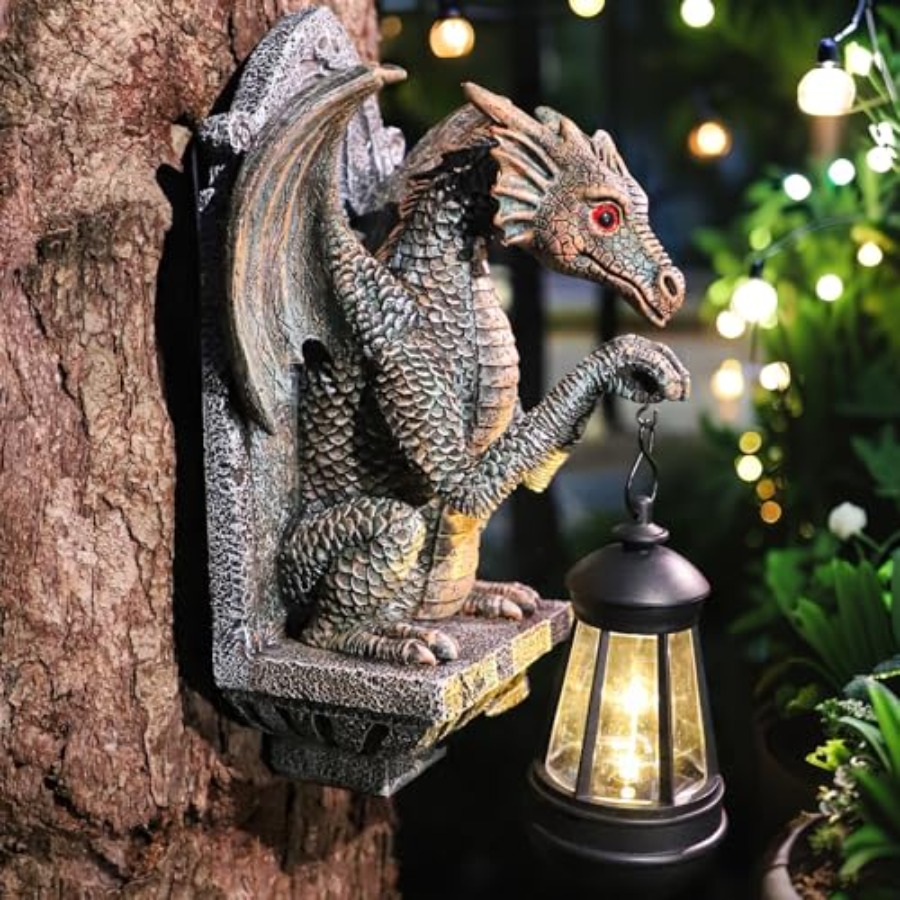 Солнечный фонарь в виде статуэ – обзор и цена Outdoor Lighting On Trees