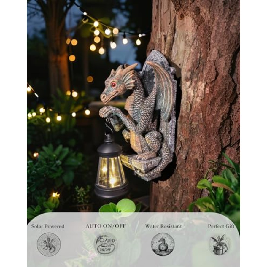 Солнечный фонарь в виде статуэ – обзор и цена Outdoor Lighting On Trees