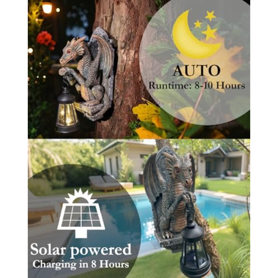Солнечный фонарь в виде статуэ – обзор и цена Outdoor Lighting On Trees